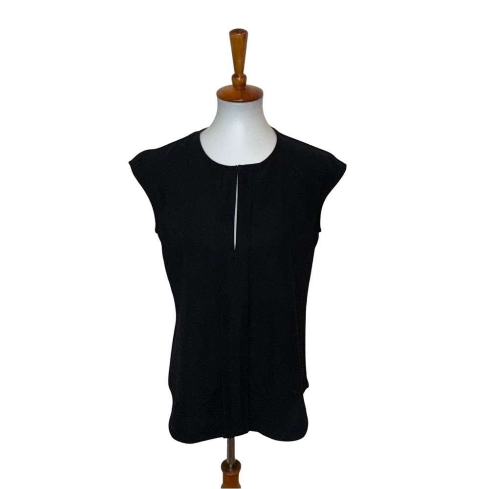 J. Crew Cap Sleeve Top Black Size 6